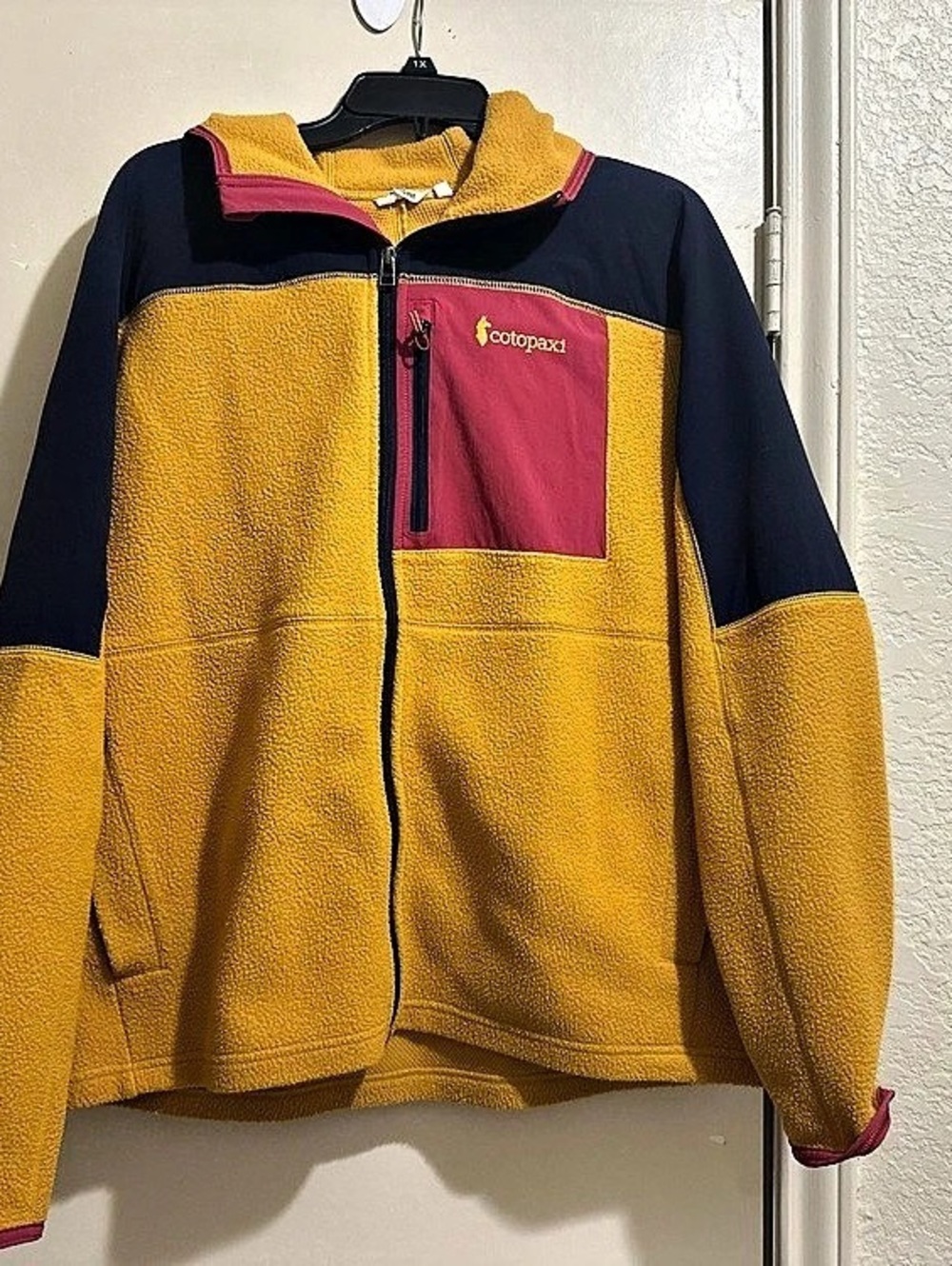 Cotopaxi Teca Fleece Hooded Full-Zip Jacket Yellow & Navy XL